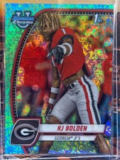 2024 Bowman University Chrome #115 KJ Bolden Aqua Mini-Diamond Refractor #/275