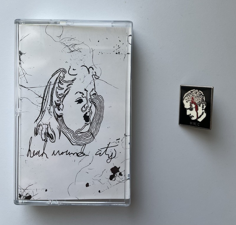 Head Wound City s/t cassette & enamel pin Nick Zinner Blood Brothers the Locust