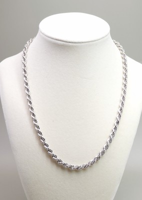 Signierte Milor 925 Sterlingsilber Halskette Seil & Box Kette verstellbar 18''-24''