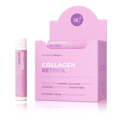 Swedish Collagen  Collagen Retinol - Liquid Supplement (20 x 25 ml Shots)