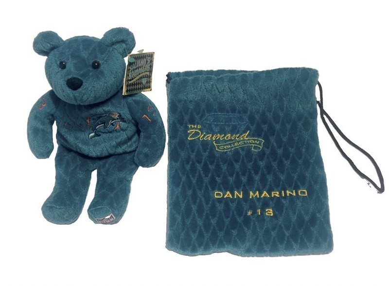 DAN MARINO #13 Plush Beanie Bear -1999 -Salvino's Bammers The Diamond Collection