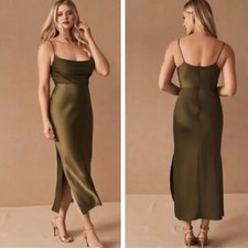 Anthropologie BHLDN Sachin & Babi Cali Satin Charmeuse Midi Slip Dress Size 2