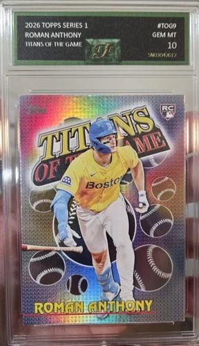 2026 Topps Roman Anthony Rookie Card Gem Mint 10 Graded EJE Titans Of The Game