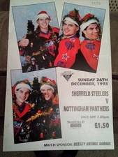 1993/94 SHEFFIELD STEELERS V NOTTINGHAM PANTHERS - ICE HOCKEY PROGRAMME 26/12