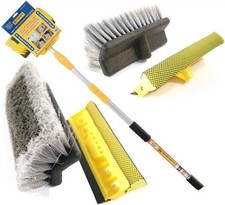 Telescopic Water Fed Window Cleaning Kit 3M Pole Squeegee Brush Equipment Sponge