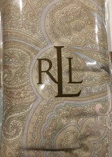 RALPH LAUREN "CORAL BEACH "2PC PAISLEY STANDARD PILLOW SHAMS bnip RARE ITEM