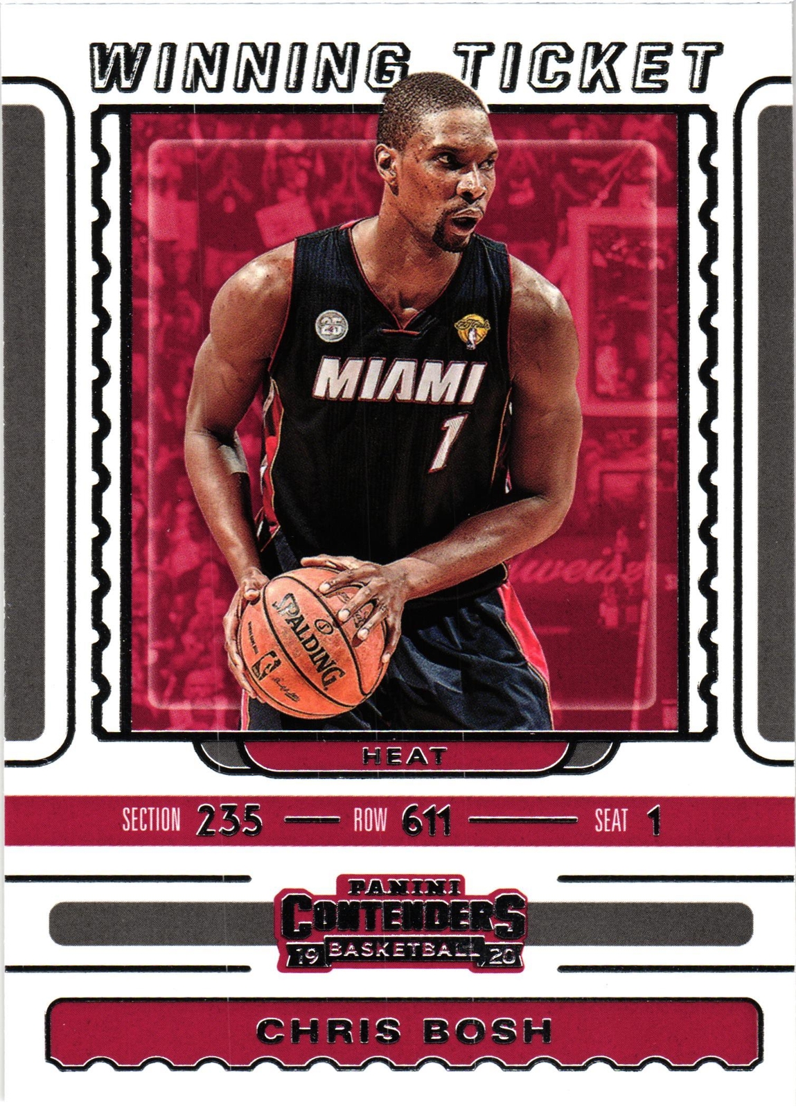 2019 Panini Contenders #8 Chris Bosh Winning Ticket