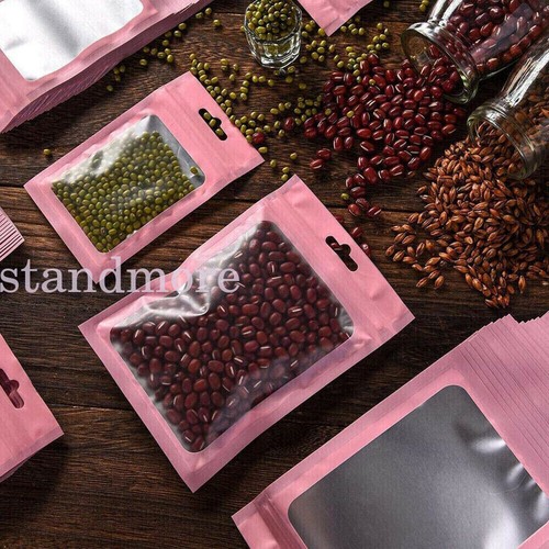100/200X Clear Matte Shiny Zip Seal Mylar Bags Aluminum Foil Resealable Zip Bags - Picture 4 of 9