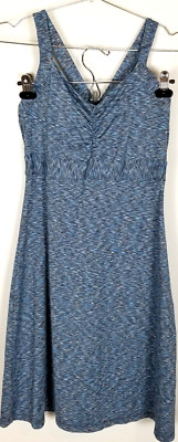 Prana Women  Amaya Spacedye Dress Size L Blue Athletic Casual Build In Bra