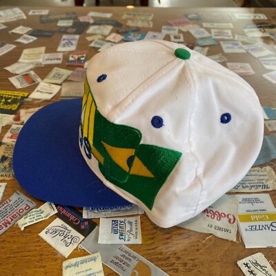 1990s Vintage ADIDAS BRAZIL Snapback Hat White South America