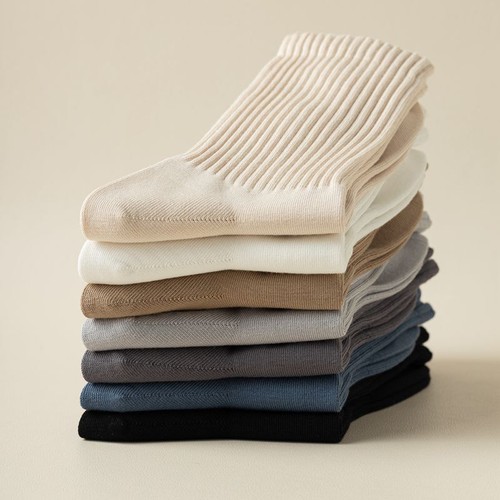 7 Pairs Men Cotton Soft Mid Calf Tube Sports Socks Stretch Breathable Socks - Picture 5 of 20