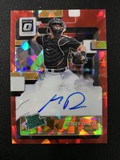 2022 Donruss Optic Henry Davis Rated Rookie Auto Red Ice Prizm /25 Pittsburgh