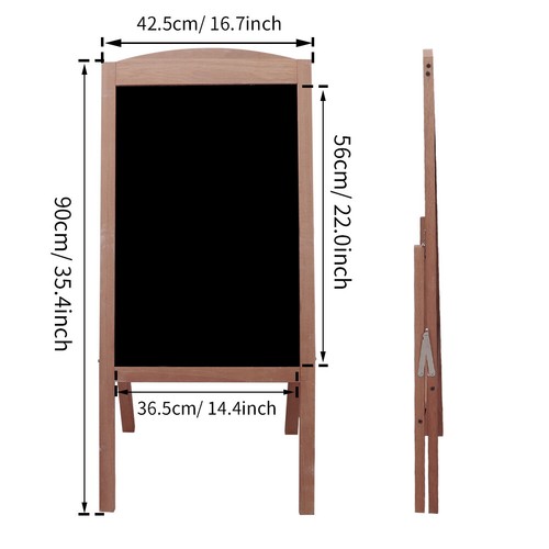 Large Magnetic A-Frame Chalkboard Display Sidewalk Blackboard Sign Wedding Shop - Picture 18 of 20