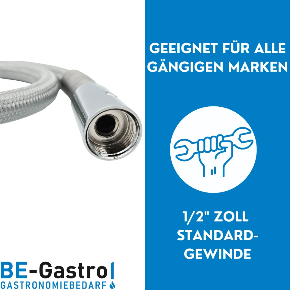 Gastro Brauseschlauch 100cm Ersatzschlauch Handbrause Gastroschlauch Gastronomie - Bild 2 von 4