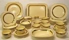 RARE Homer Laughlin GOLD ENCRUSTED Century Dinnerware - 1940's - Service for 8+