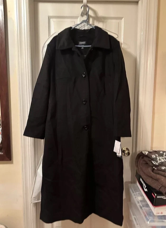 Maxi abrigo XXL Jones New York para mujer de un solo pecho