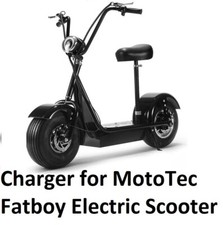   fast 3A battery Charger power adapter For MotoTec Fatboy electric scooter