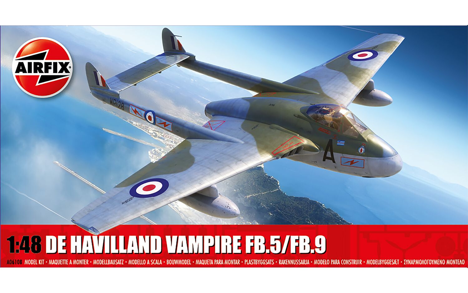 AIRFIX A06108 1:48 De Havilland Vampire FB.5/FB.9