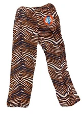 Vintage 90s Zubaz Illinois Basketball Pants Mens Size XL Striped Orange Krush