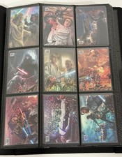 2024 Topps Chrome Galaxy Star Wars Cards 1-100 Mini Diamond Full Set In Binder