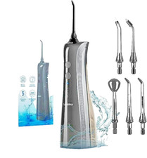 Leominor Water Dental Flosser Pick for Teeth - 5 Modes Cordless Portable
