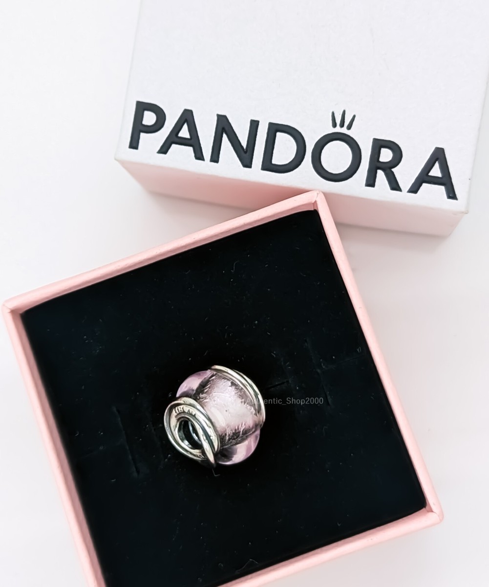 New 100% Authentic PANDORA 925 ale Encircled Pink Murano Glass
