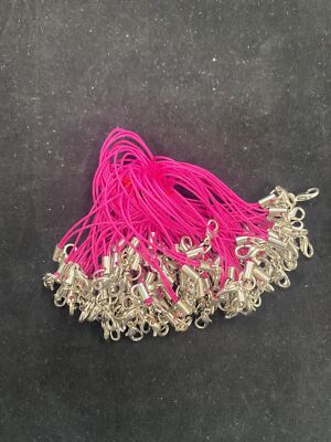 200X    Mobile/Cell Phone Straps with Lobster Claw Clasps  ''Rose Red''
