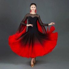 Professional Moden Dance Dress Women Standard Ballroom Practice Wear Long Skirt