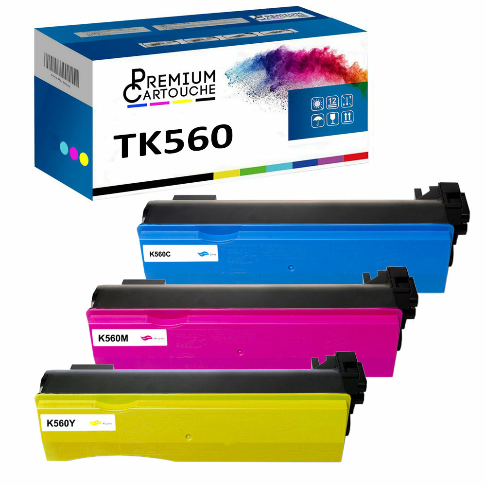 Toner TK560 compatible Kyocera pack cartouche imprimante laser couleur TK560C TK560M TK560Y