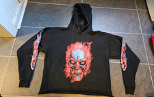 VLONE RED SKULL HOODIE SZ S MADE IN USA