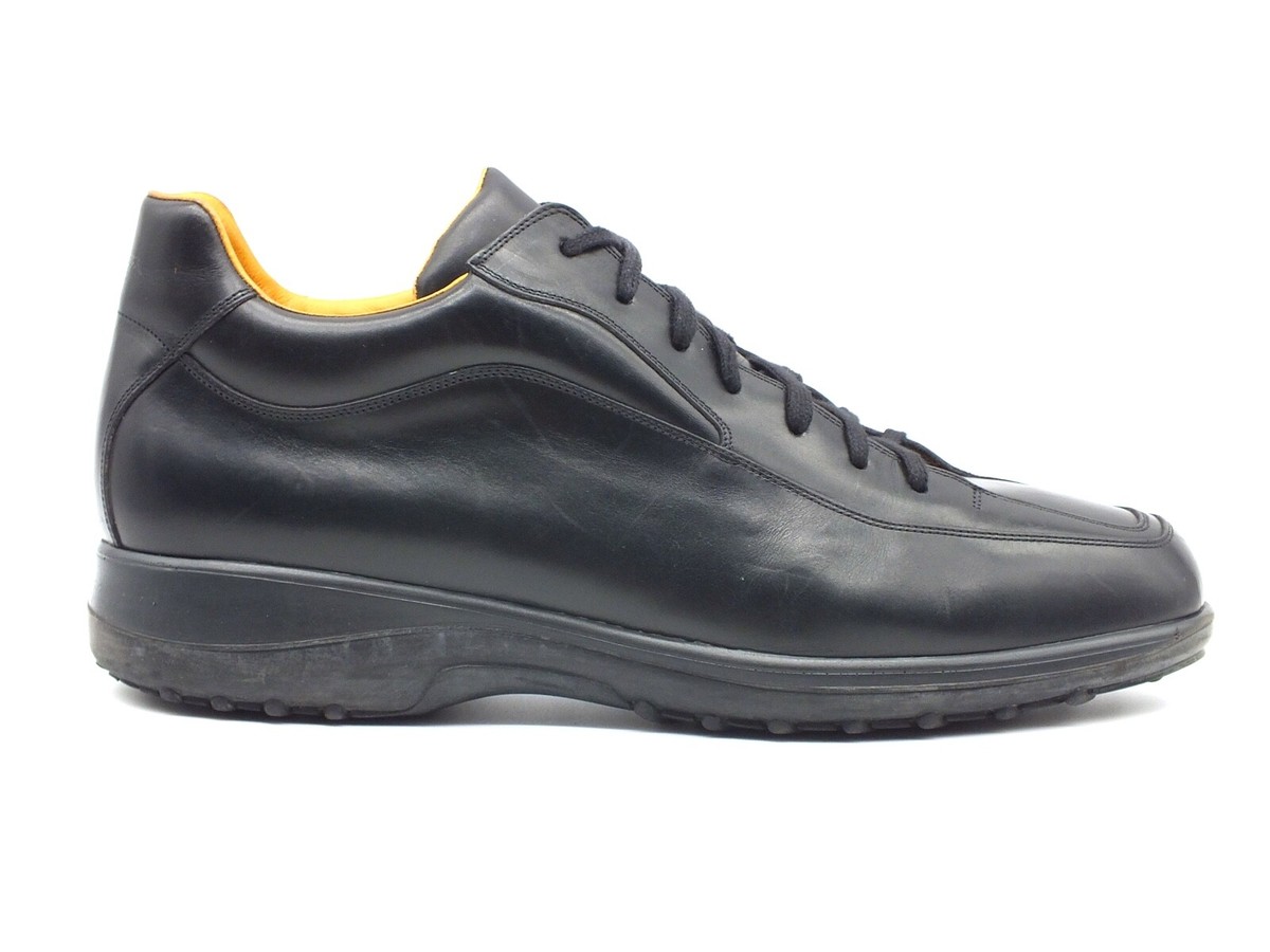 Santoni Caoutchouc Black Leather Ankle Boots Men\'s SIZE US 8 Santoni Men main image 3