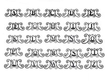 A-Z Scrolled Iron Metal Letter Personalized Initial Wall Door Art Decoration 2mm