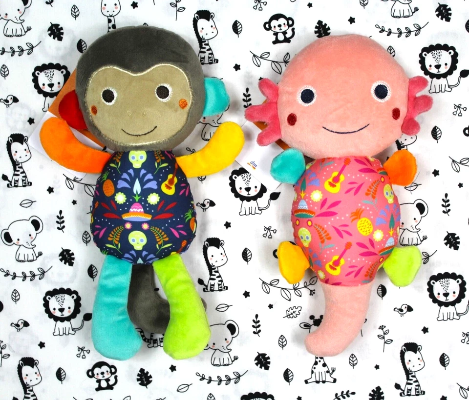 Neu PUSBLU / dm 1 x Kuscheltier AFFE / AXOLOTL 29 cm Stofftier Plüschtier