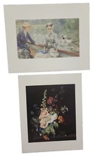 (2) ART Print LOT - Berthe Morisot & Jan Van Huysum -National Gallery Art Prints