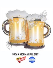 Huge Glossy Cheers Beer Pint Foil Balloon Birthday Party Decoration