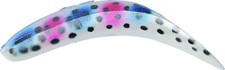 Yakima Bait 953-RBOW Flatfish Wiggling Plug, #F-5, 1-3/4", Treble Hooks, Rainbow