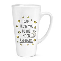 Dad I Love You To The Moon Und RüCken 483Ml Groß Latte Becher - Lustig Vatertag