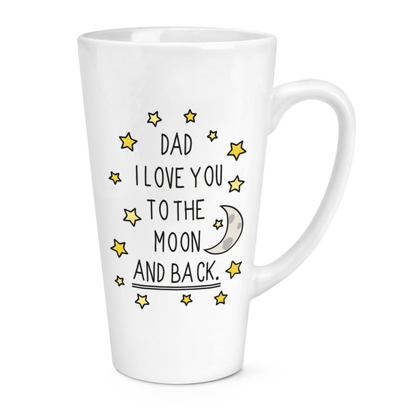 Dad I Love You To The Moon Und RüCken 483Ml Groß Latte Becher - Lustig Vatertag-image