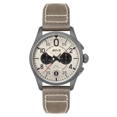 AVI-8 Spitfire Lock Chronograph Ghost Grey Watch - Brand New