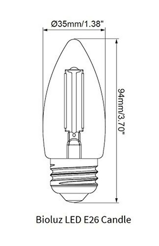 Bioluz LED 60 Watt Candelabra Bulbs Medium Base, Candelabra Bulbs, Dimmable F... - Picture 3 of 5