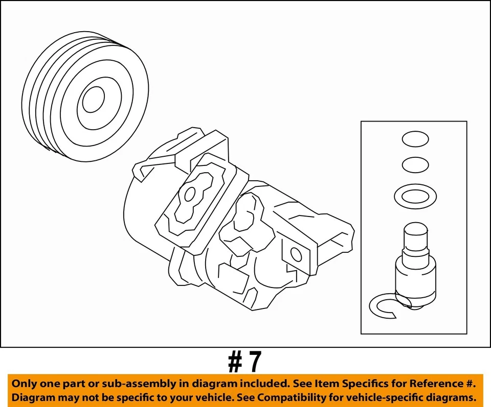 Compressor AC usado serve para: 2011 Suzuki Kizashi 2.4 grau A - Imagem 4 de 4
