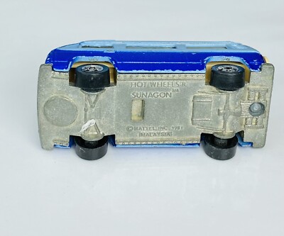Hot Wheels Blackwall 1980 Sunagon VW Camper Rare Blue