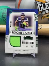 2021 Panini Contenders Dwayne Eskridge Rookie Ticket Patch Green #RTS-DWE (DT)