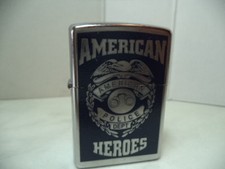  ZIPPO ACCENDINO LIGHTER AMERICAN HEROES  POLICE VERY RARE NEW