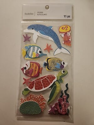 Recollections OCEAN ANIMALS Scrapbooking stickers