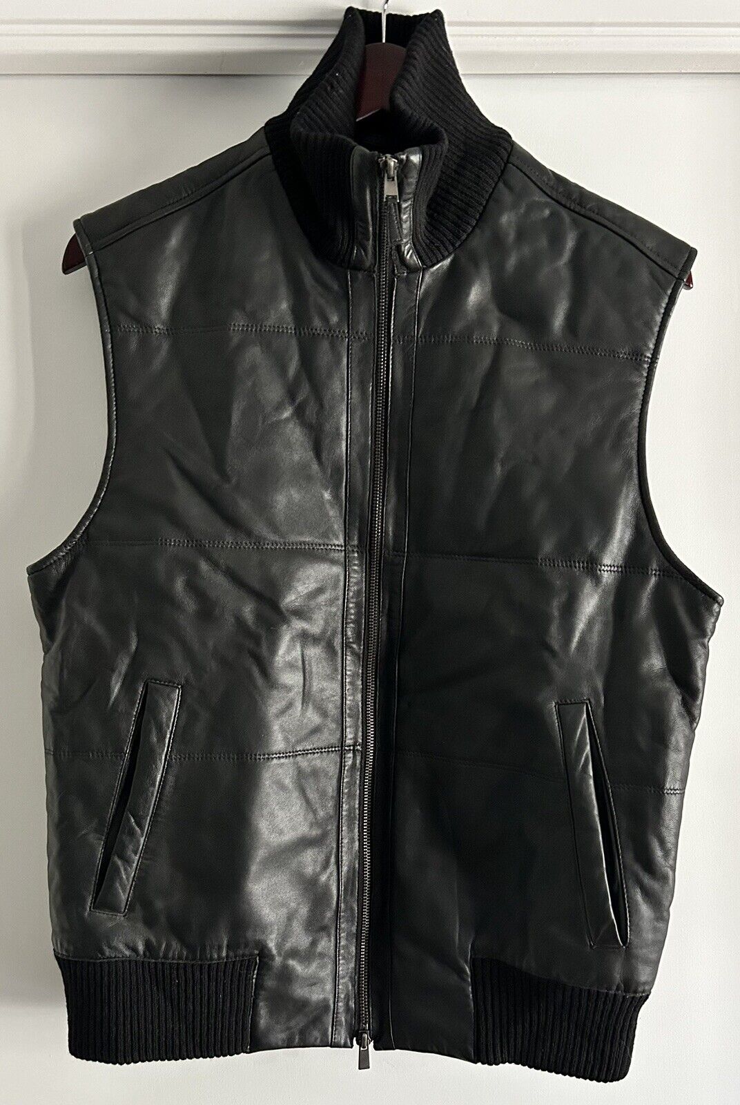 Claiborne Luxe Leather Vest Lambskin Men’s Size S - image 1