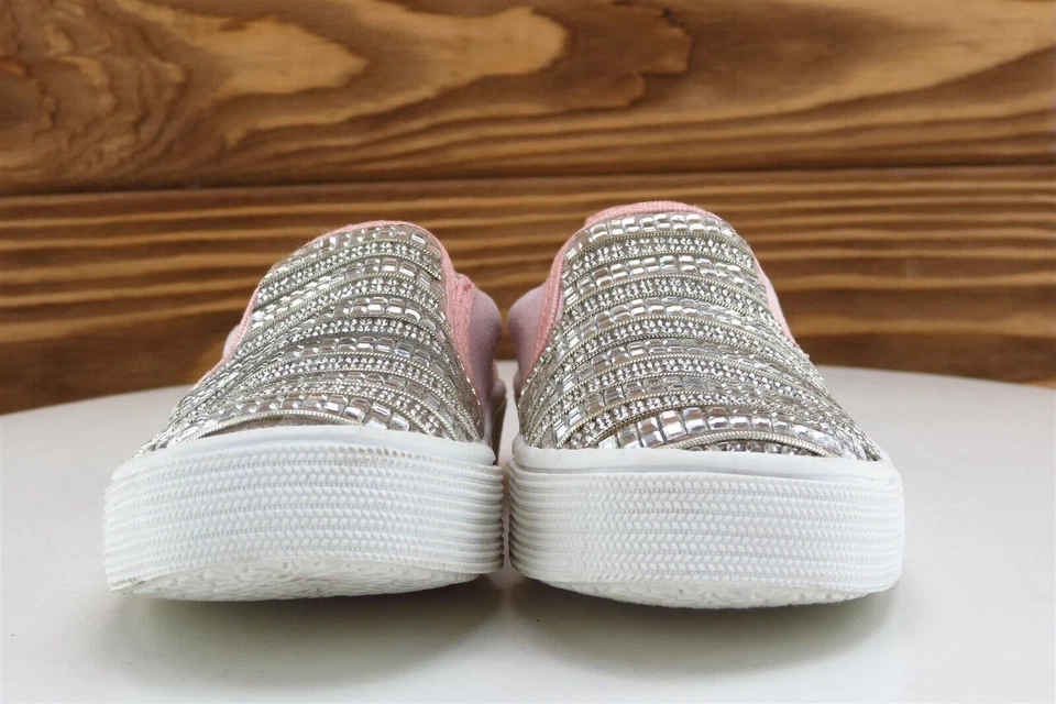 Zapatilla deportiva Stuart Weitzman talla 6 para niñas pequeñas rosa sintética Vance Glitz mediana Foto 2 de 4