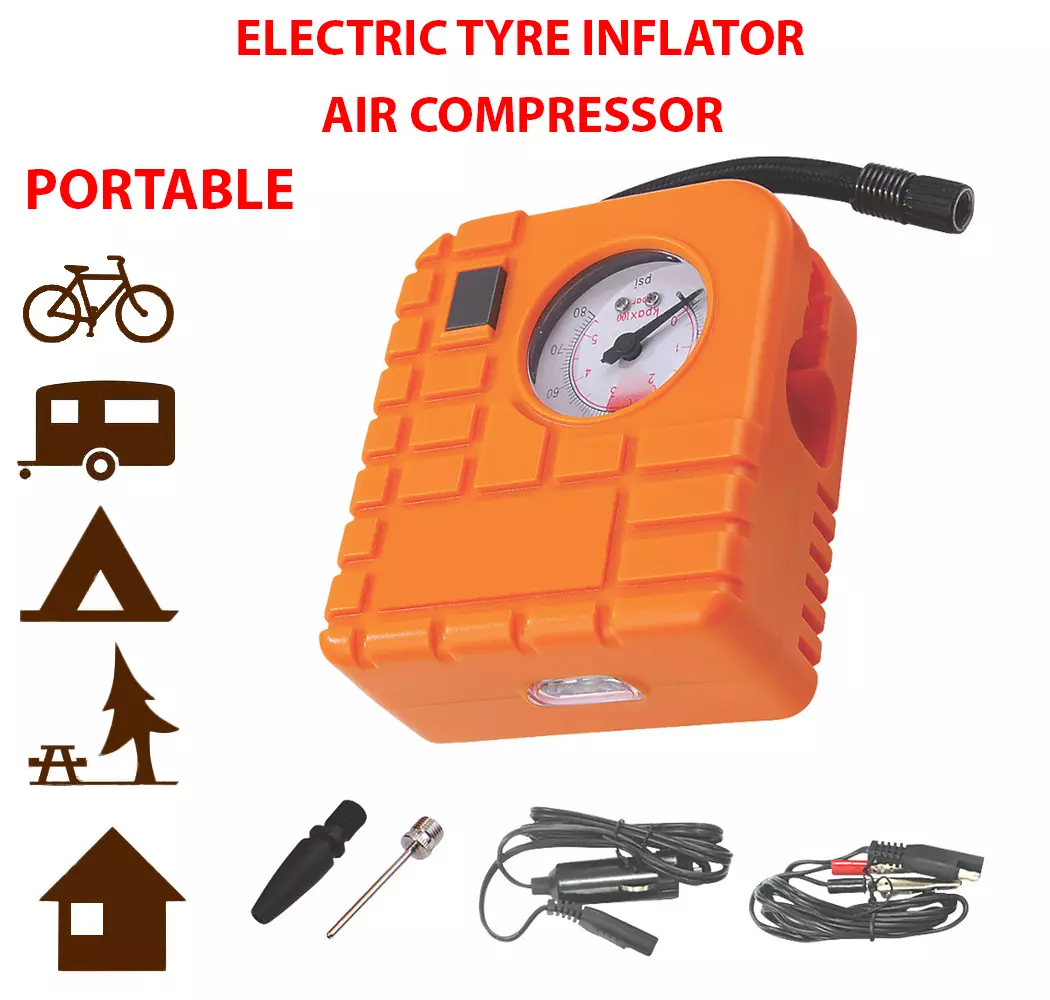 Rac Car Motorcycle Motor Bike Compact Tyre Inflator Air Compressor Inflator Pump