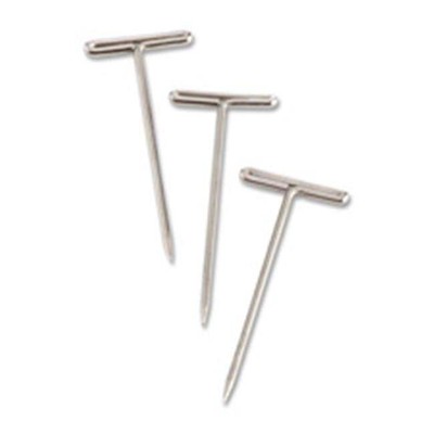 Business Source BSN32351 T-Pins- .56 in. Head Width- 2 in. L- 100-BX- Silver