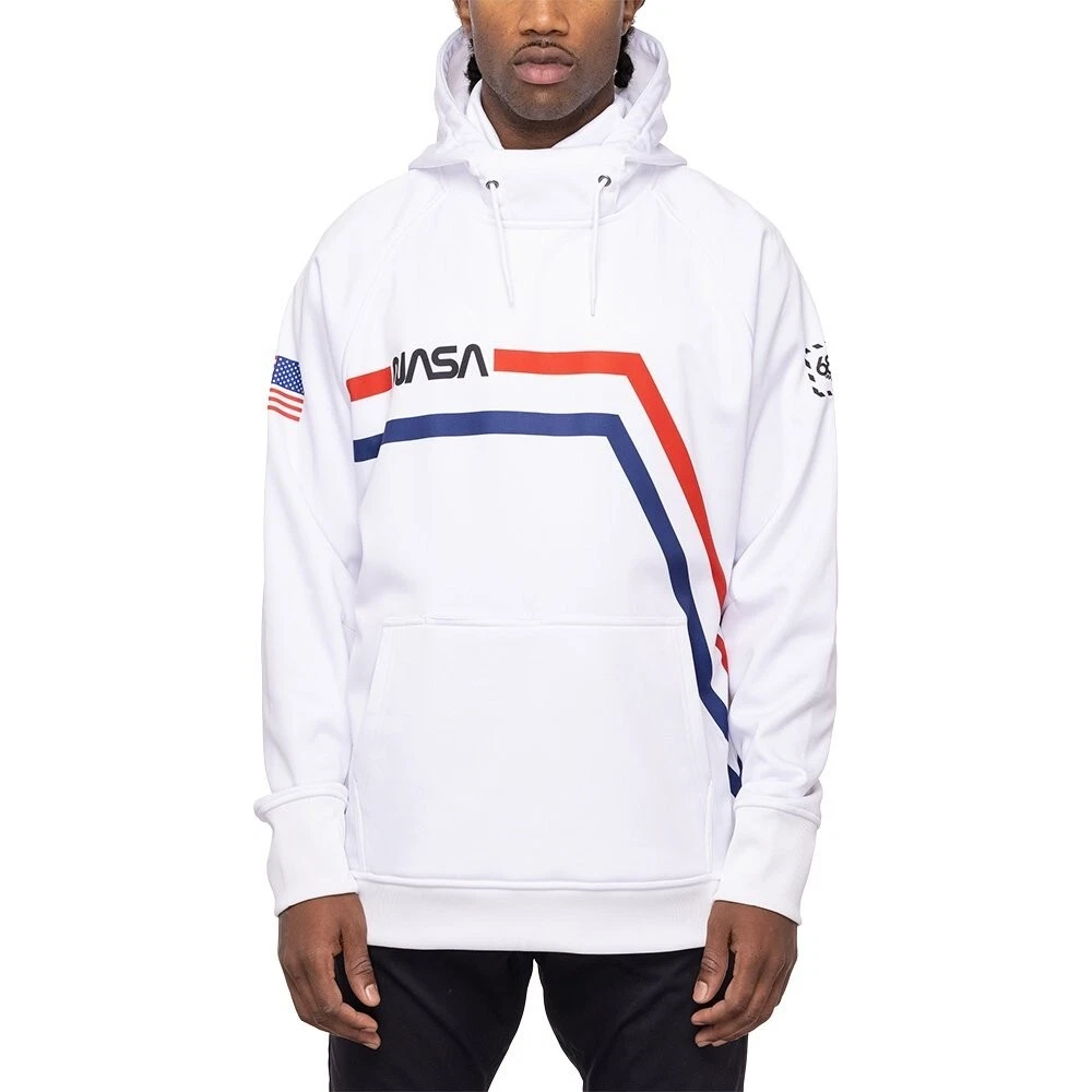 686 BONDED FLEECE PULLOVER LIMITED EDTION WHITE NASA HOODIE MEDIUM GNU K2 | eBay